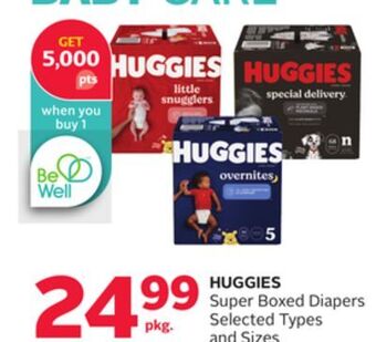 Rexall Huggies super boxed diapers offer