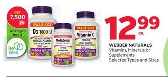 Rexall Webber naturals vitamins, minerals or supplements offer