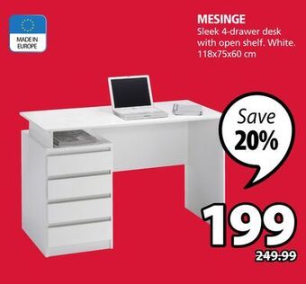 mesinge office desk jysk