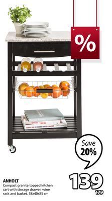 JYSK Anholt kitchen cart offer