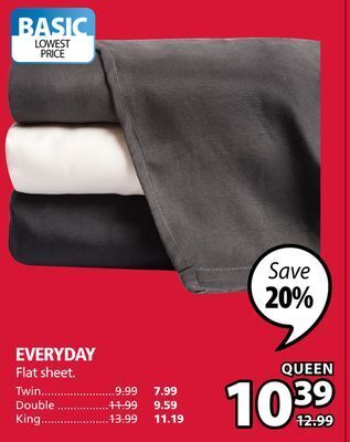 JYSK Everyday flat sheet offer