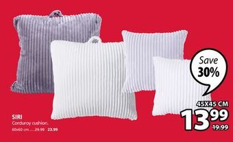 JYSK Siri corduroy cushion offer