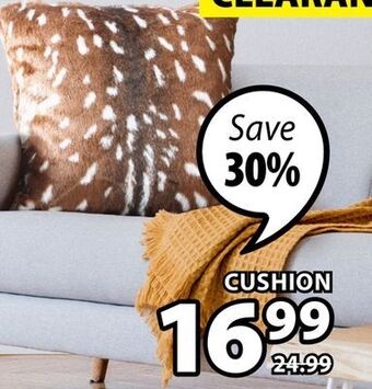 JYSK Barbara faux deer skin cushion offer
