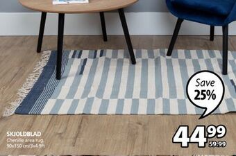 JYSK Skjoldblad chenille area rug offer