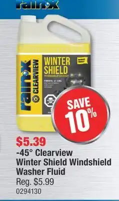 Clearview winter shield windshield washer fluid