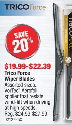 PartSource Trico force wiper blades offer