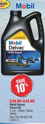 PartSource Mobil delvac diesel oil offer