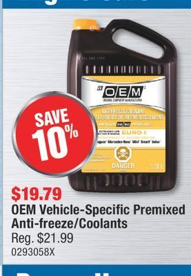 PartSource Oem vehicle-specific premixed anti-freeze/coolants offer