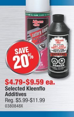 PartSource Selected kleenflo additives offer