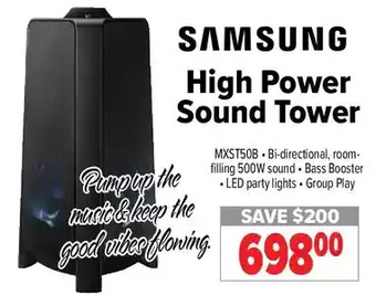 2001 Audio Video Samsung high power sound tower offer
