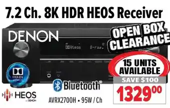 2001 Audio Video Denon 7.2 ch. 8k hdr hoes receiver offer