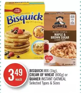 Shoppers Drug Mart Bisquick mix, cream of wheat or quaker instant oatmeal offer