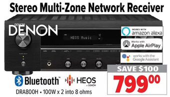2001 Audio Video Denon stereo multi-zone network receiver offer