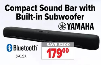 2001 Audio Video Yamaha compact sound bar with built-in subwoofer offer