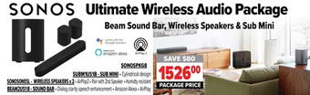 2001 Audio Video Sonos ultimate wireless audio package offer