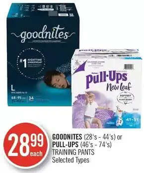 Shoppers Drug Mart Goodnites or pull-ups training pants offer