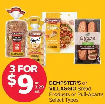 Rexall Dempster's or villaggio bread products or pull-aparts offer