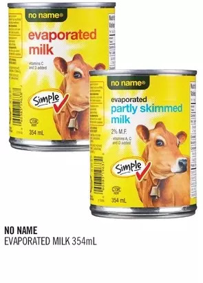 Shoppers Drug Mart No name evaporated milk offer
