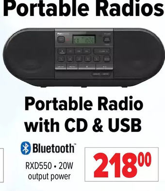 2001 Audio Video Portable radio with cd & usb offer