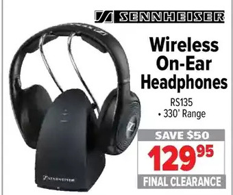 2001 Audio Video Sennheiser wireless on-ear headphones offer