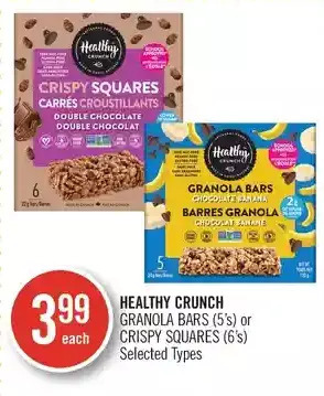 Shoppers Drug Mart Healthy crunch granola bars or crispy squares offer