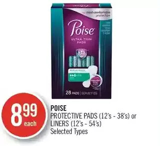 Shoppers Drug Mart Poise protective pads or liners offer