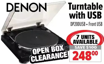 2001 Audio Video Denon turntable with usb offer