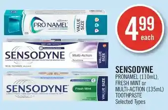 Shoppers Drug Mart Sensodyne pronamel, fresh mint or multi-action toothpaste offer