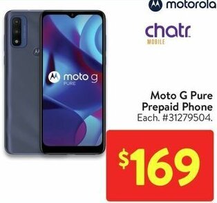 Walmart Motorola Moto G Pure Prepaid Phone offer