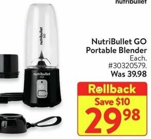 Walmart NutriBullet GO Portable Blender offer