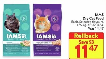 Walmart IAMS Dry Cat Food offer