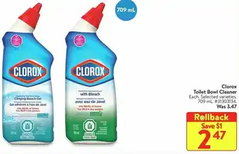 Walmart Clorox Toilet Bowl Cleaner 709 ml offer