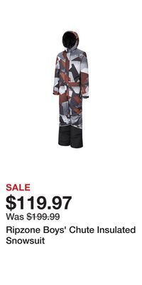 Sport Chek Ripzone boys' chute insulated snowsuit offer