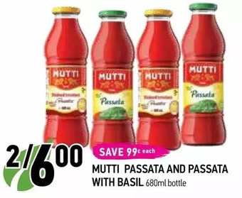 Coppa's Fresh Market Mutti passata and passata with basil offer