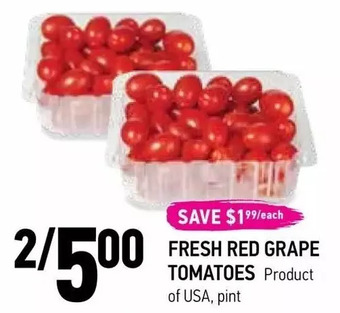 Coppa's Fresh Market Fresh red grape tomatoes offer