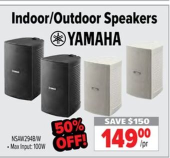 2001 Audio Video Yamaha indoor/outdoor speakers offer