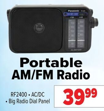 2001 Audio Video Portable am/fm radio offer