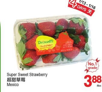 T&T Supermarket Super sweet strawberry offer