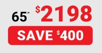 Visions Electronics Lg oled evo native 120hz panel 65" c2pua smart tv offer