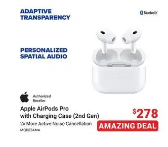 Visions Electronics Apple airpods pro with charging case (2nd gen) offer