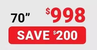 Visions Electronics Samsung 70" crystal uhd tu7000 smart tv offer