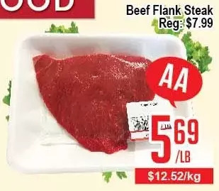 Skyland Foodmart Beef flank steak offer