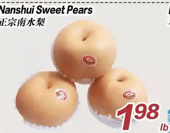 Seasons Foodmart Nanshui sweet pears offer