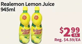 Blue Sky Supermarket Realemon lemon juice offer