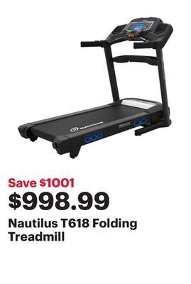 Best Buy Nautilus t618 folding treadmill offer