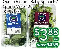 Ample Food Market Queen victoria baby spinach/spring mix offer