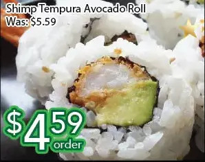 Ample Food Market Shrimp tempura avocado roll offer