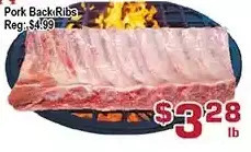 Top Food Supermarket Pork back ribs offer