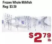 Top Food Supermarket Frozen whole milkfish offer