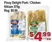 Top Food Supermarket Pinoy delight pork/chicken kikiam offer
